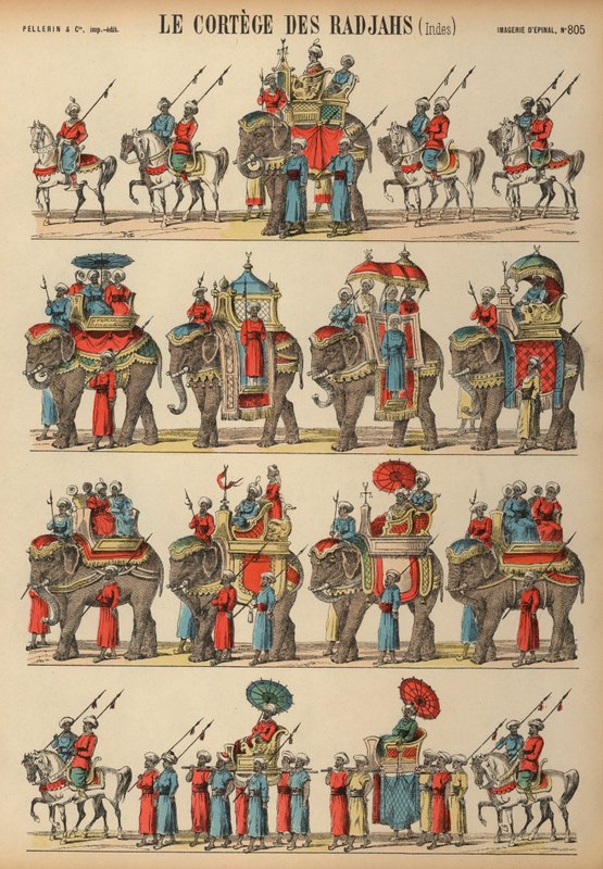 Procesión de rajás indios de French School