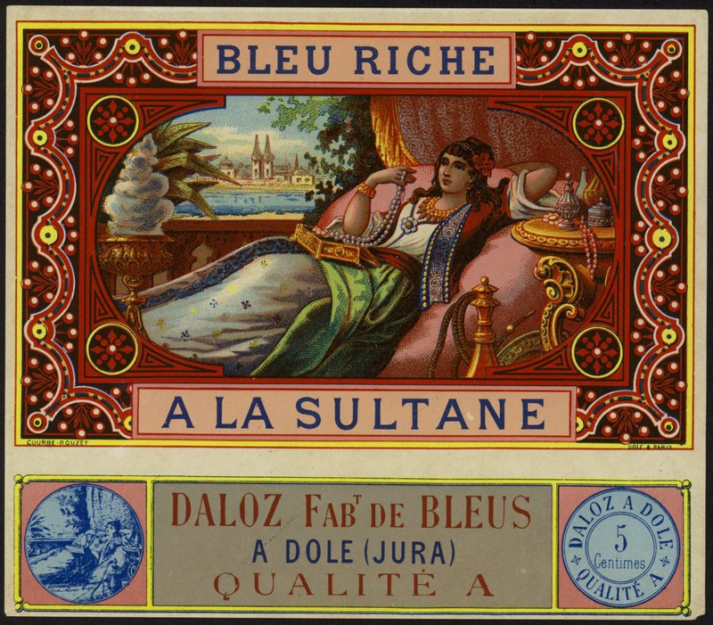 Etiqueta de producto para Bleu Riche a la Sultane de French School