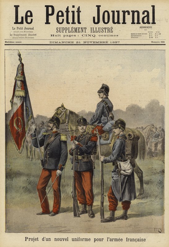 Nuevo uniforme propuesto para el ejército francés, 1897 de French School