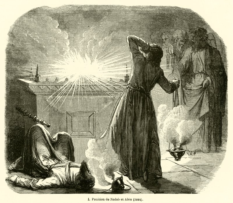 Castigo de Nadab y Abiú de French School
