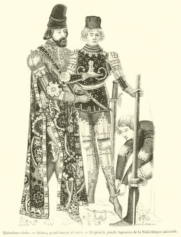 Siglo XV, Príncipe, gran escudero y criado de French School