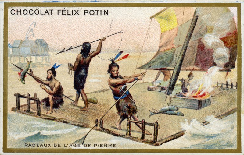 Balsa en la edad de piedra de French School