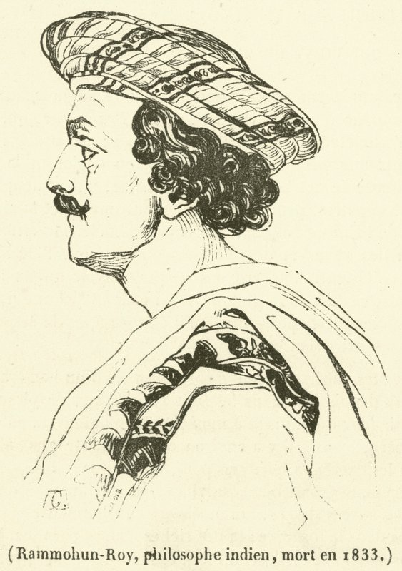 Rammohun-Roy, filósofo indio, muerto en 1833 de French School