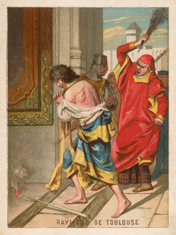 Raymond de Toulouse siendo golpeado en Anatolia de French School