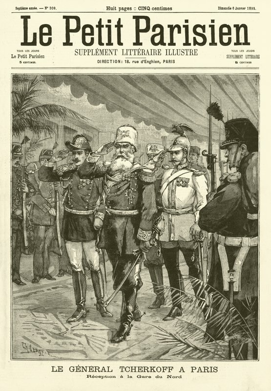 Recepción del general ruso Chertkov en la Gare du Nord, París de French School