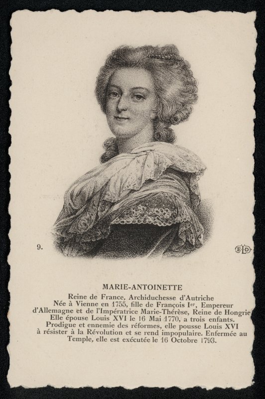Reina María Antonieta (litografía) de French School