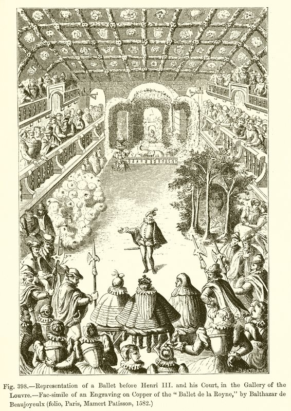 Representación de un ballet ante Enrique III y su corte, en la Galería del Louvre de French School