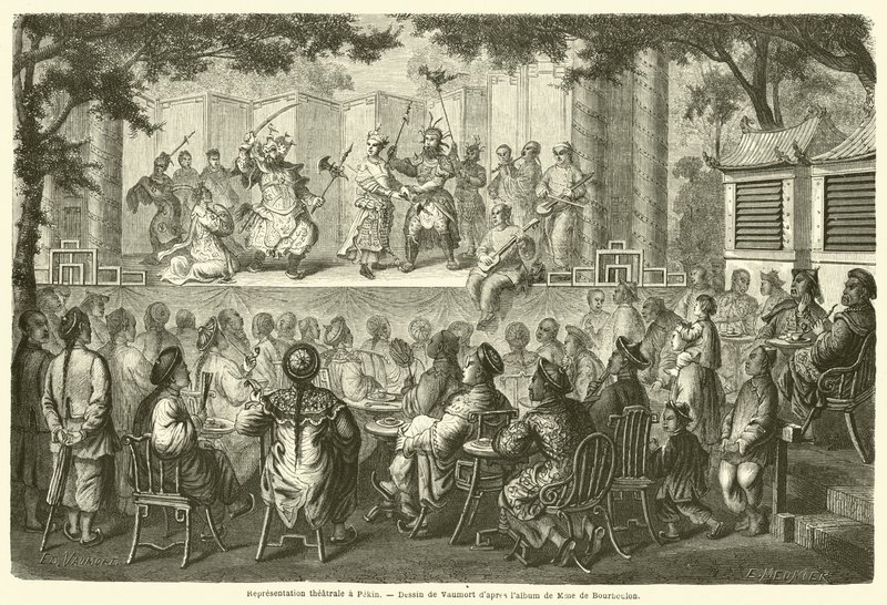 Representación teatral en Pekín de French School