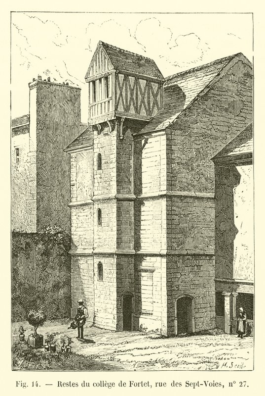 Restos del colegio de Fortet, rue des Sept-Voies, no 27 de French School