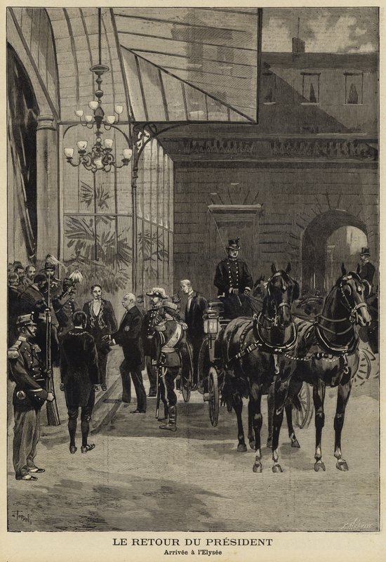 Regreso del Presidente francés Félix Faure de su visita a Rusia, 1897 de French School
