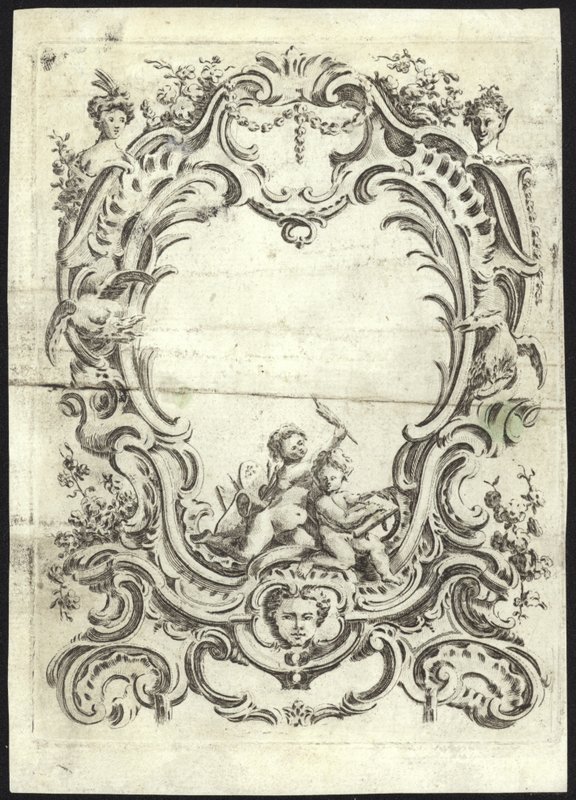Diseño rococó para un marco de French School
