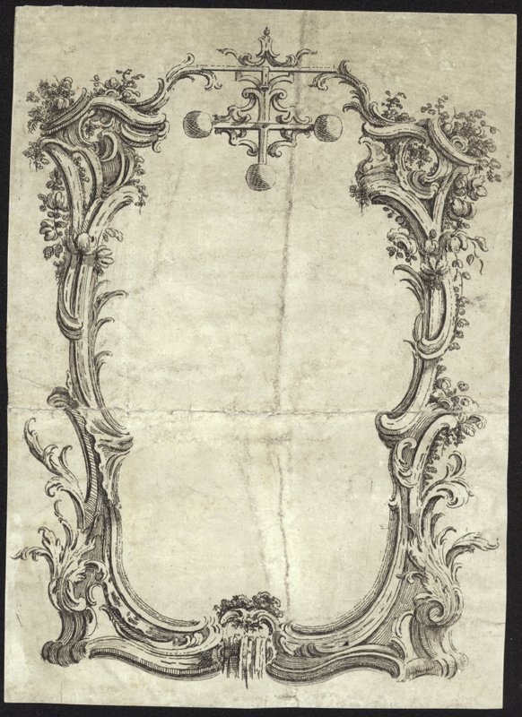 Diseño rococó para un marco de French School