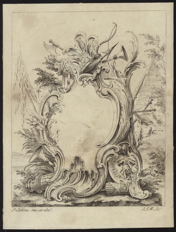 Diseño rococó para un marco de French School