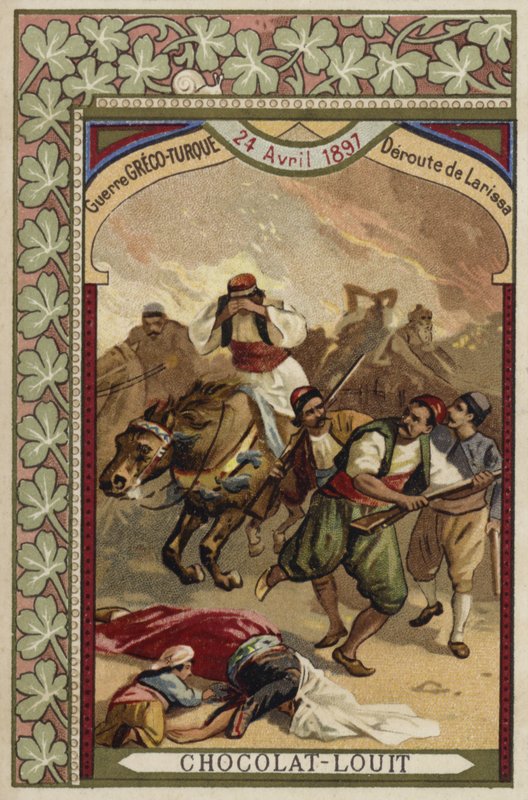 Derrota de los griegos en Larissa, Guerra Greco-Turca, 24 de abril de 1897 de French School