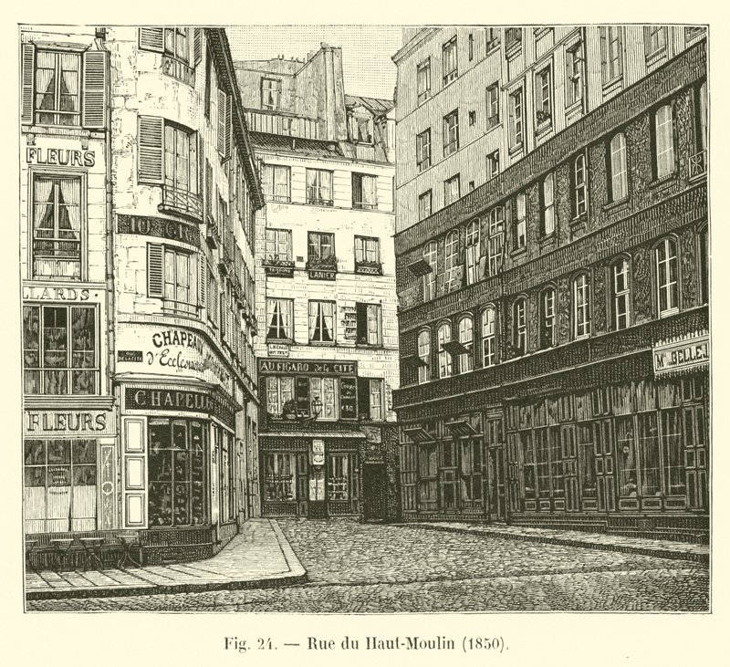 Calle del Haut-Moulin, 1850 de French School