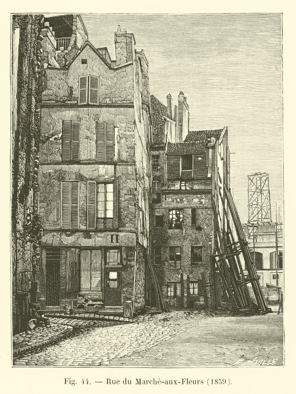 Calle del Mercado de las Flores, 1859 de French School