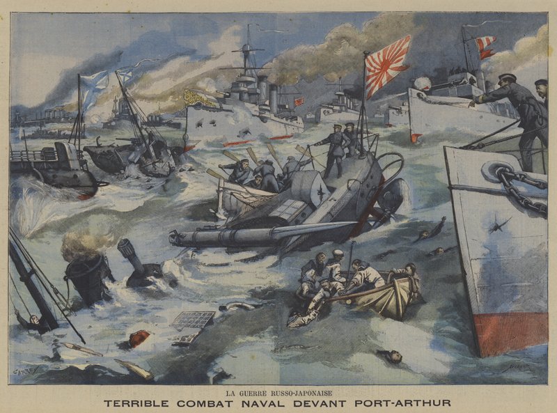 Guerra Ruso-Japonesa: batalla naval frente a Port Arthur de French School