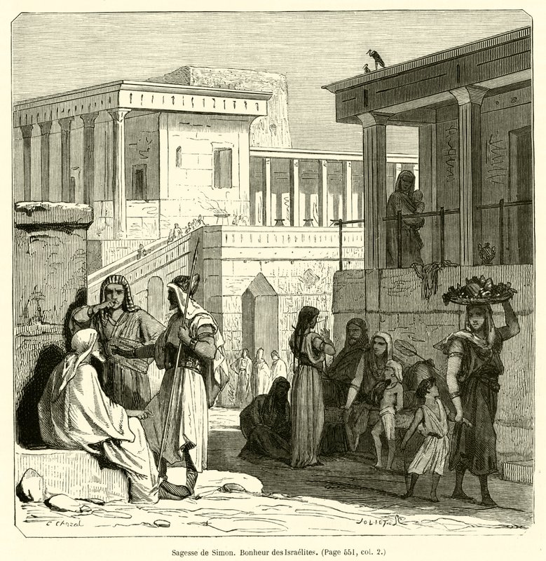 Sabiduría de Simón, Felicidad de los israelitas de French School