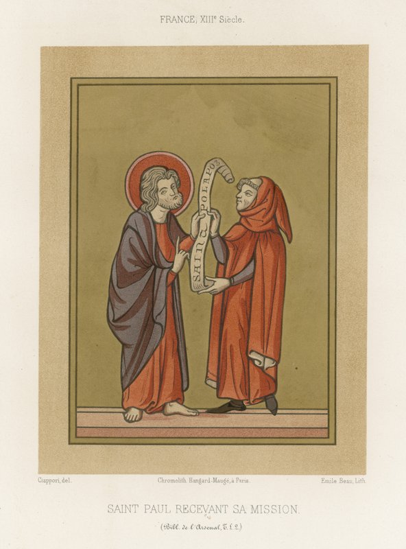 San Pablo recibiendo su misión de French School