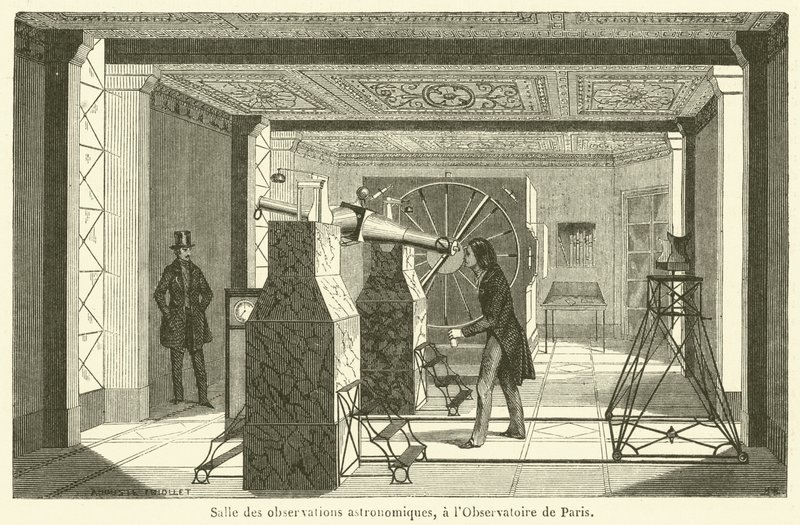 Sala de observaciones astronómicas, en el Observatorio de París de French School