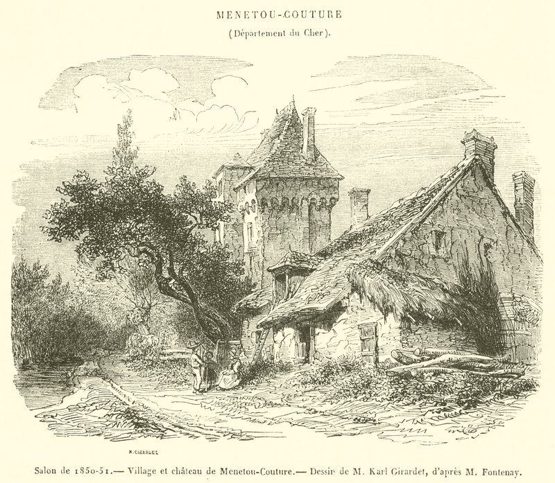 Salón de 1850-51, Pueblo y castillo de Menetou-Couture de French School