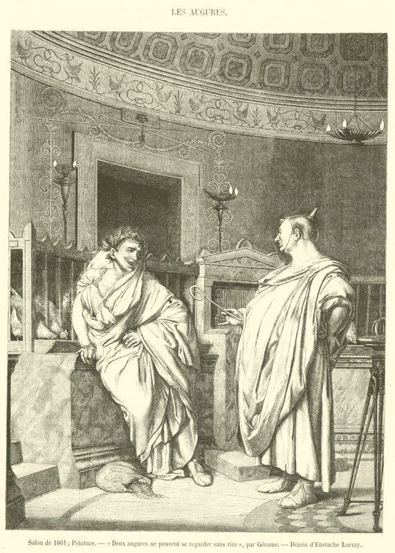 Salón de 1861, Pintura, Dos augures no pueden mirarse sin reír de French School