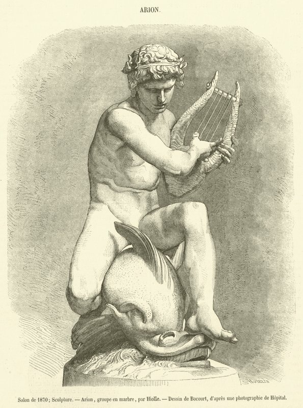 Salón de 1870, Escultura, Arion, grupo en mármol de French School