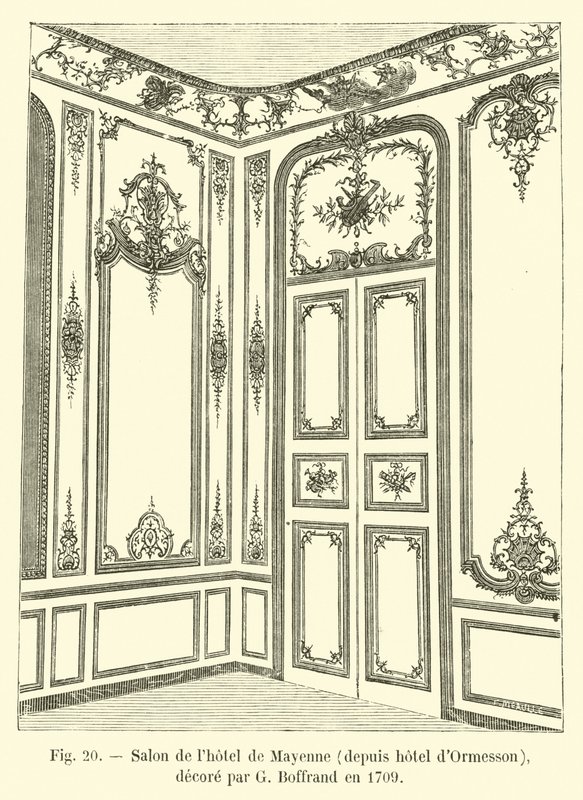 Salón del hotel de Mayenne, desde el hotel d