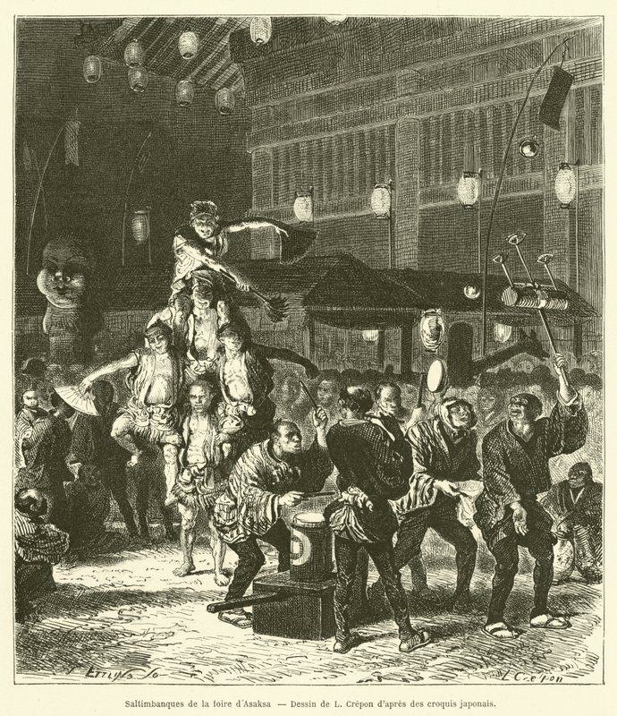 Saltimbanquis de la feria de Asaksa de French School