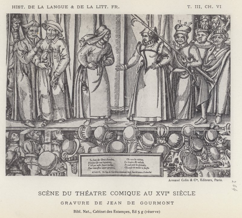 Escena del teatro cómico en el siglo XVI de French School