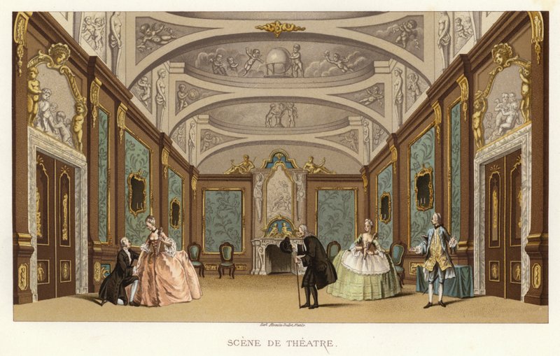 Escena de teatro de French School