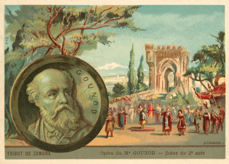 Escena de la ópera Le Tribut de Zamora de Charles Gounod de French School