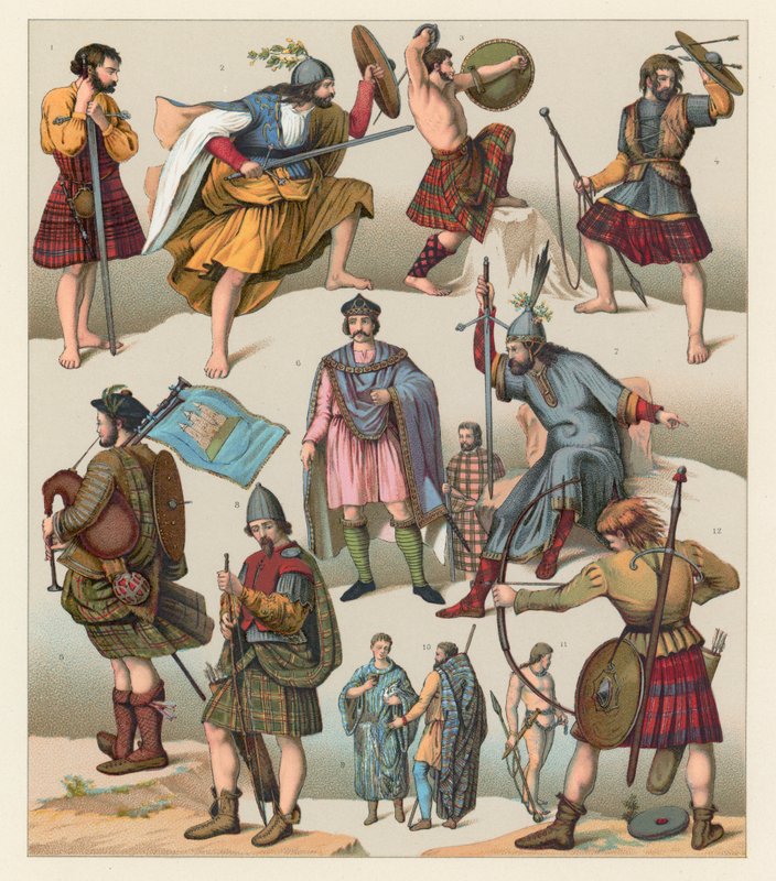 Traje de Escocia de French School