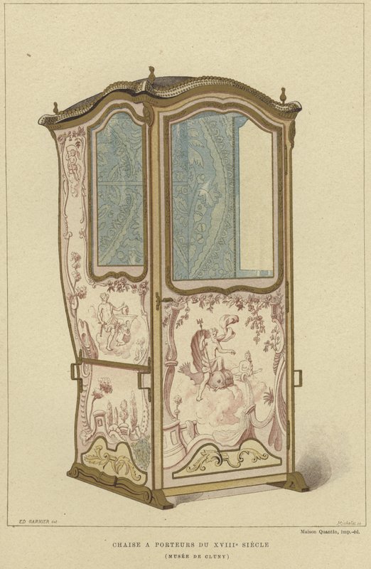 Silla de manos, siglo XVIII de French School