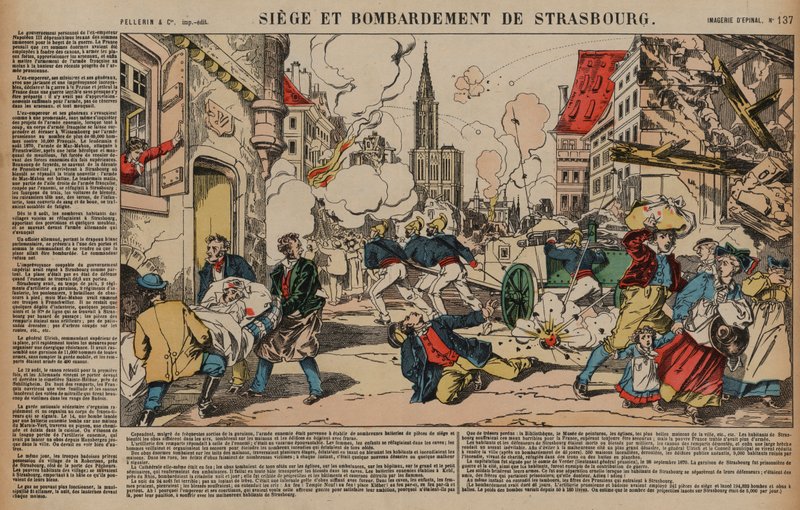 Sitio y bombardeo de Estrasburgo, Guerra Franco-Prusiana, agosto-septiembre de 1870 de French School