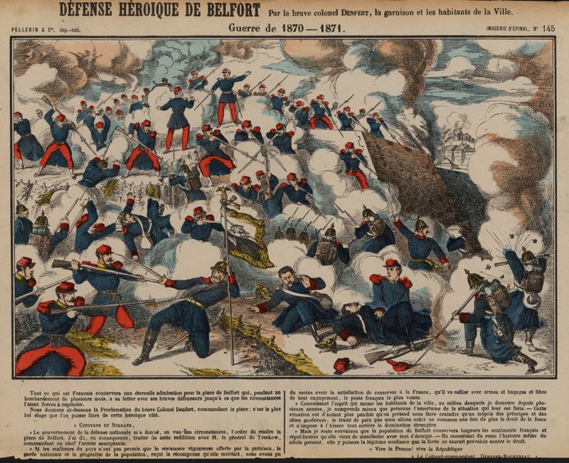 Sitio de Belfort, Guerra Franco-Prusiana, noviembre 1870 - febrero 1871 de French School