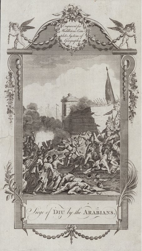 Sitio de Diu por los árabes de French School