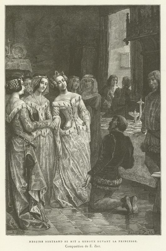 Sir Bertrand se arrodilló ante la princesa de French School
