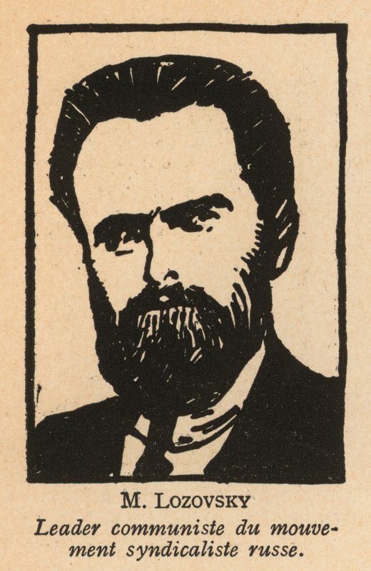 Salomón Lozovski, revolucionario bolchevique ruso y político soviético, Secretario General de la Internacional Sindical Roja (Profintern) (lito) de French School