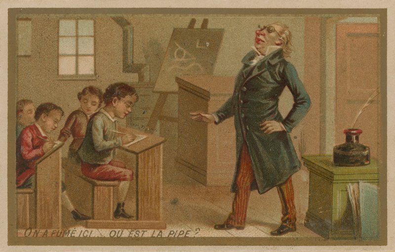 Alguien ha estado fumando aquí. ¿Dónde está la pipa? de French School