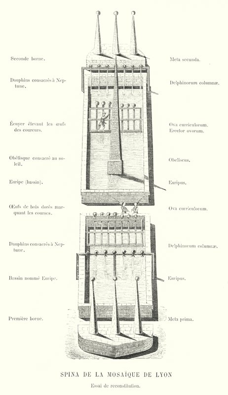 Spina del Mosaico de Lyon, Ensayo de Reconstrucción de French School
