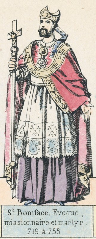 San Bonifacio, obispo, misionero y mártir, 719 a 735 de French School