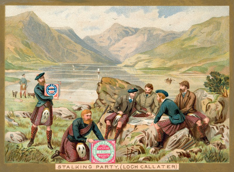 Partida de caza, Loch Callater, Escocia de French School