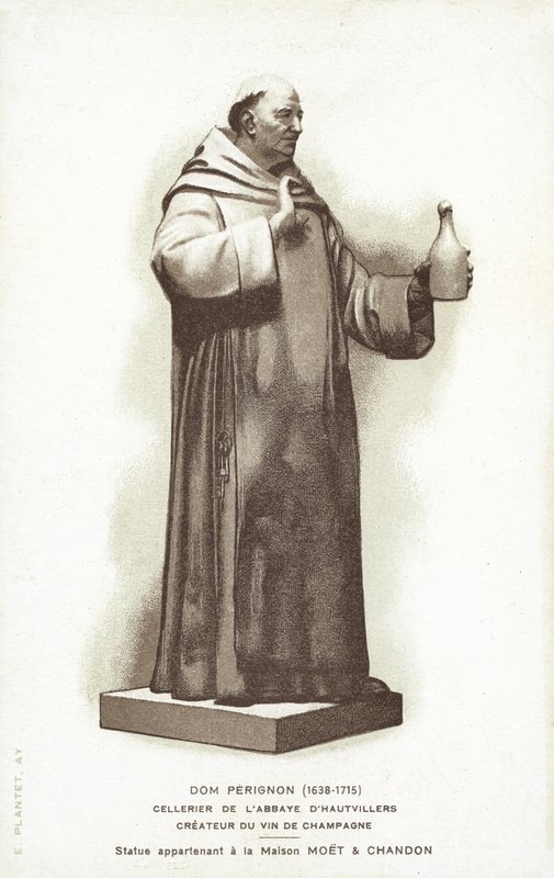 Estatua de Dom Perignon de French School