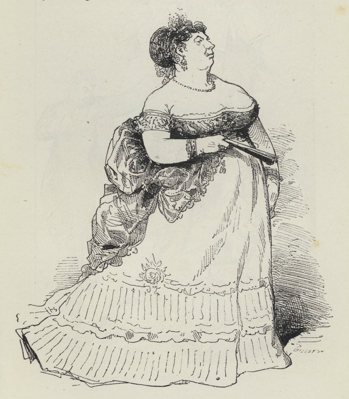 Stout Lady (grabado) de French School
