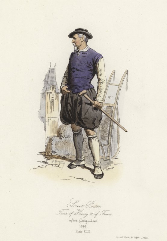 Portero callejero de la época de Enrique III de Francia de French School