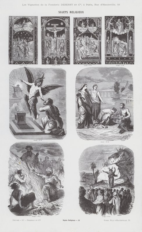 Sujets Religieux (grabado) de French School