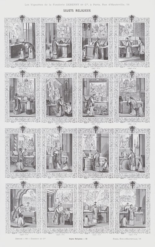 Sujets Religieux (grabado) de French School