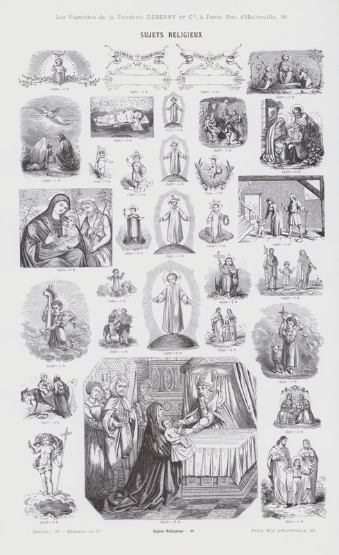 Sujets Religieux (grabado) de French School