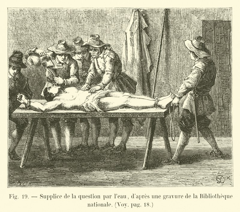 Tortura de la cuestión por el agua de French School